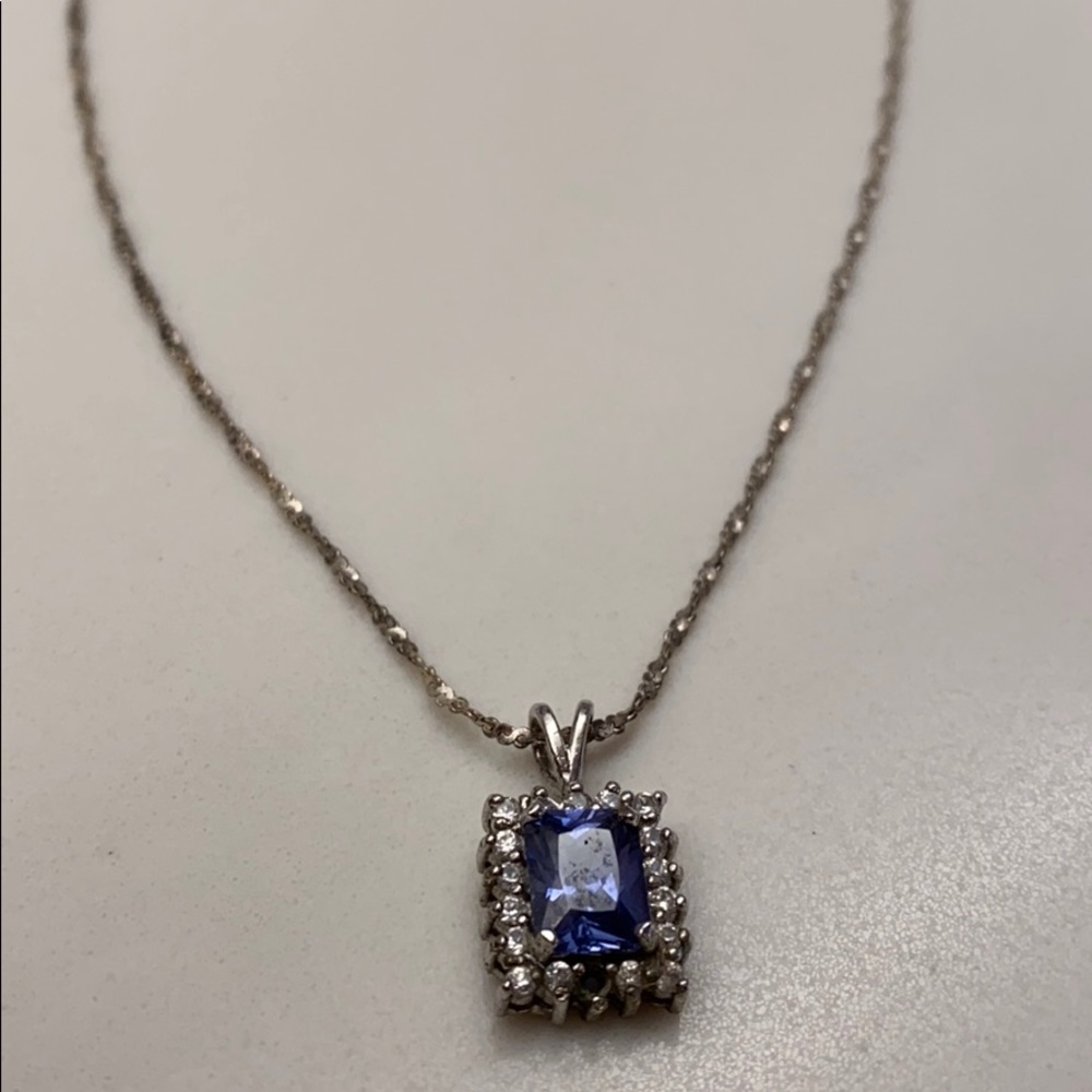 Periwinkle stone necklace